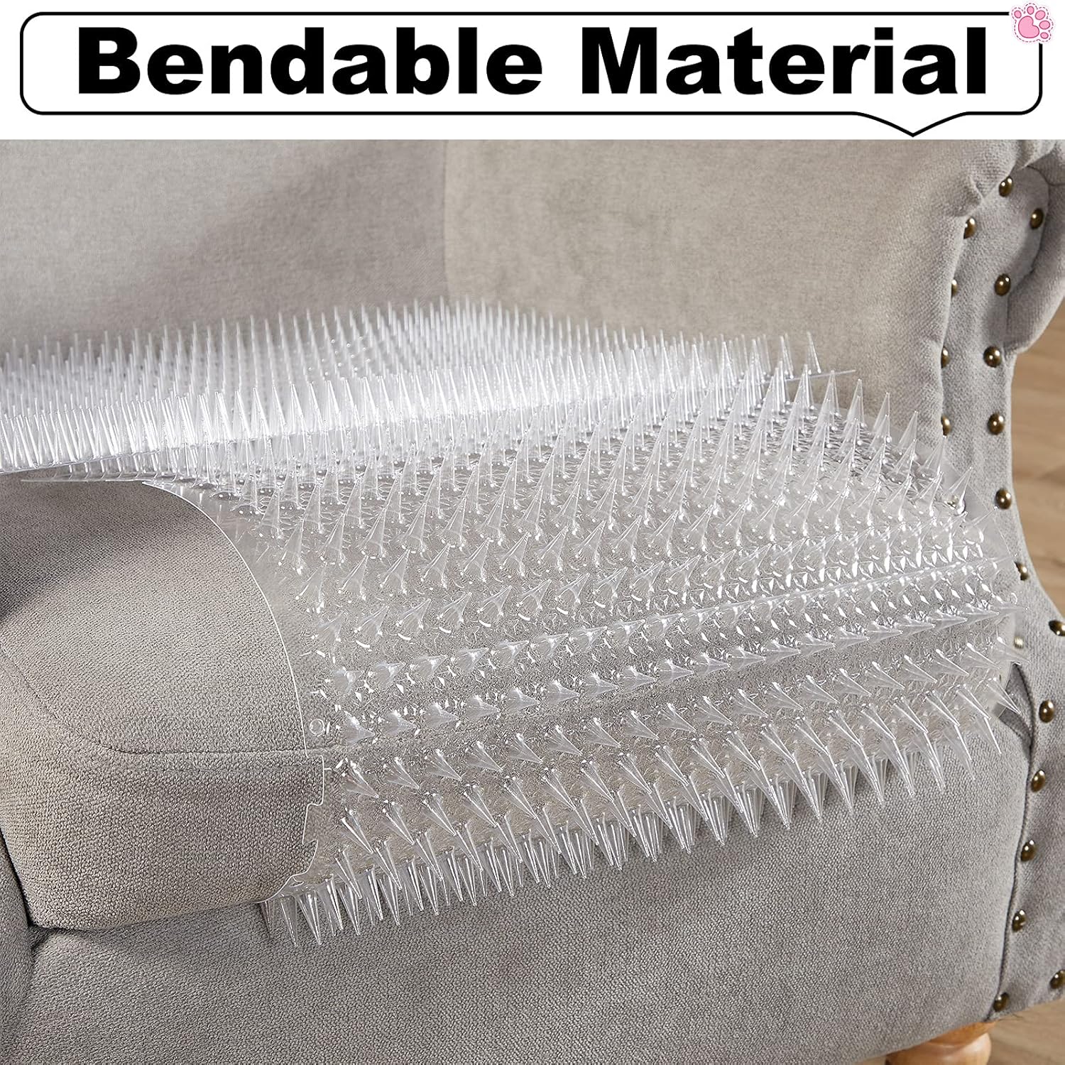 Nuanchu 12 Pieces Cat Deterrent Mat Cat Repellent Mat with Spikes Keep Dogs Off Counter Anti Pet for Outdoor Indoor Plants Garden Sofa Window(16 x 13 Inches,Clear)